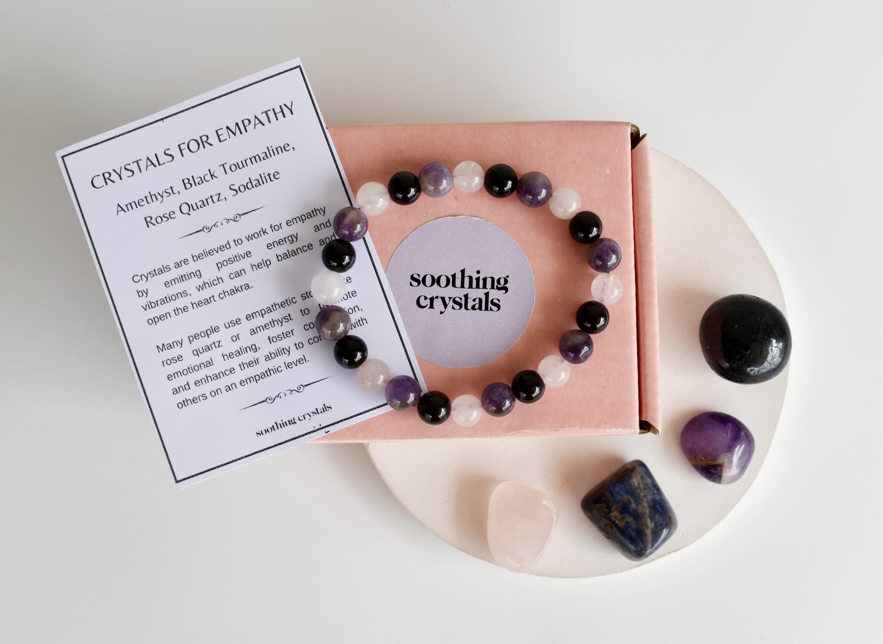 EMPATH PROTECTION Crystal Kit, Gemstone Tumble Kit, Empathy Crystal Gift Set  DestGlow