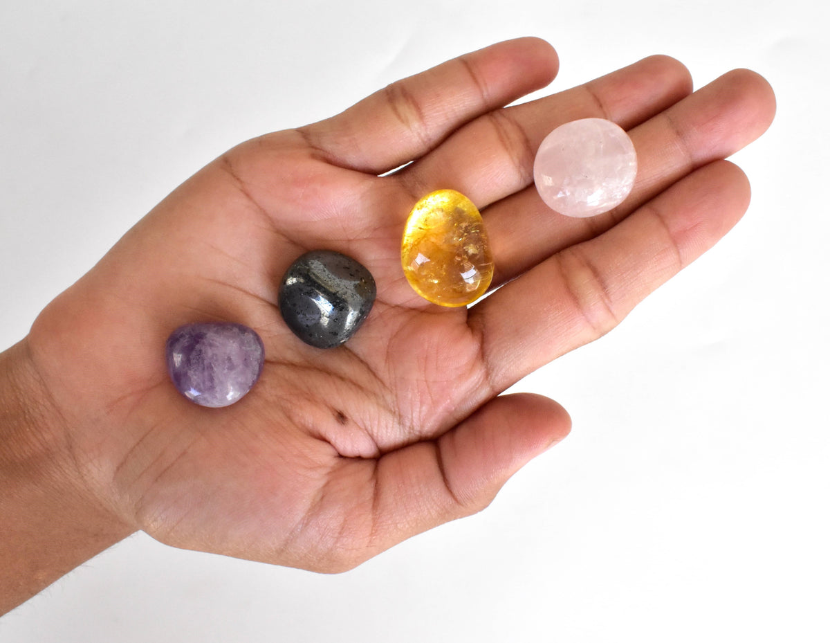 EMOTIONAL HEALING Crystal Kit, Gemstone Tumble Kit, Emotional Healing Crystal Gift Set  DestGlow
