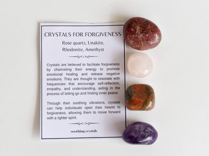 Encourage FORGIVENESS Crystal Kit, Gemstone Tumble Kit, Forgiveness Crystal Gift Set  DestGlow