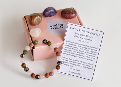 Encourage FORGIVENESS Crystal Kit, Gemstone Tumble Kit, Forgiveness Crystal Gift Set  DestGlow