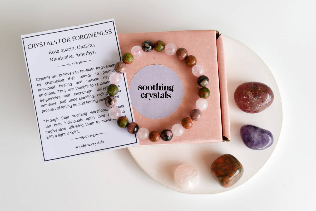 Encourage FORGIVENESS Crystal Kit, Gemstone Tumble Kit, Forgiveness Crystal Gift Set  DestGlow