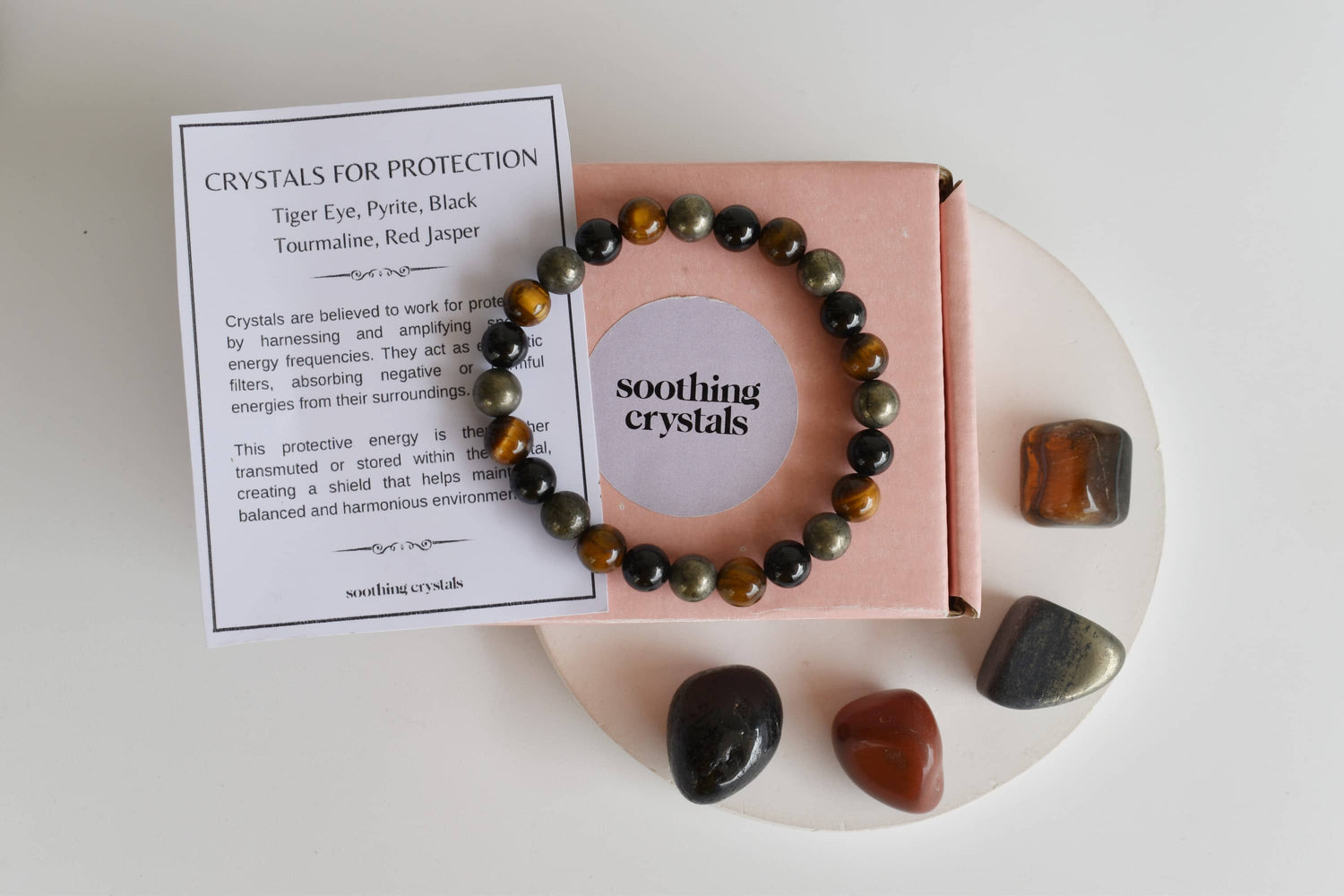 PROTECTION Crystal Kit, Gemstone Tumble Kit, Protection Crystal Gift Set  DestGlow