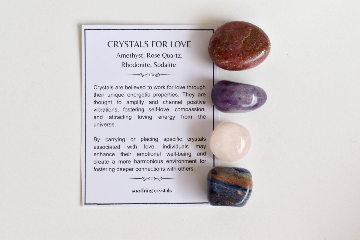 Attracting LOVE Crystal Kit, Gemstone Tumble Kit, Love Crystal Gift Set  DestGlow