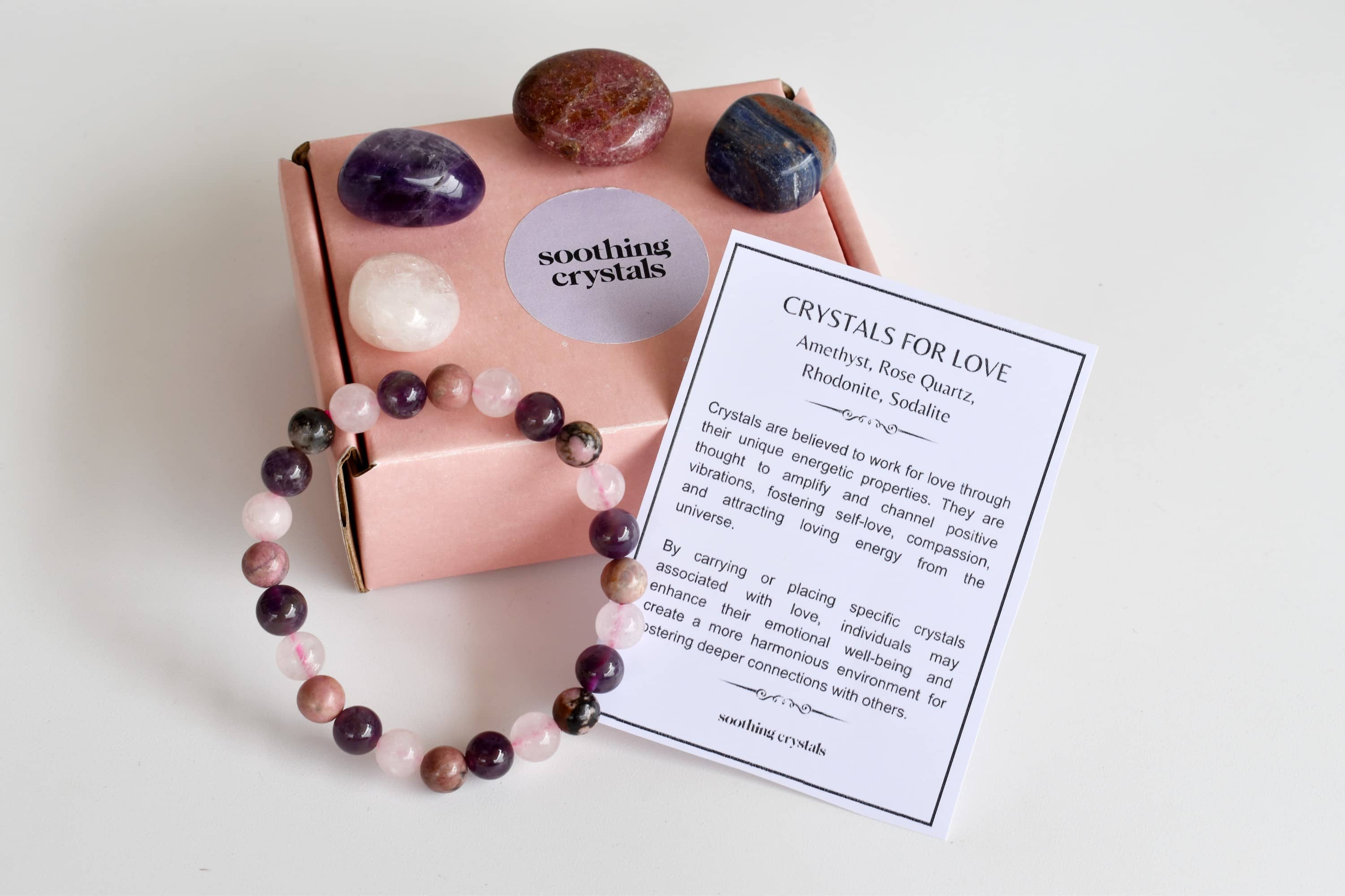 Attracting LOVE Crystal Kit, Gemstone Tumble Kit, Love Crystal Gift Set  DestGlow
