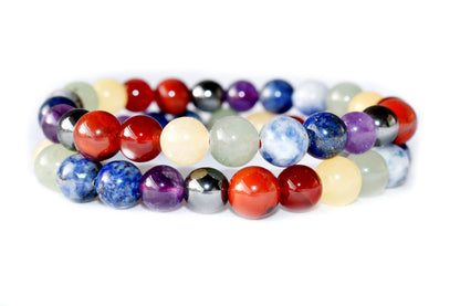 7 Chakra Bracelet, Chakra Crystals Bracelet, Yoga Reiki Healing Crystal Bracelet  DestGlow