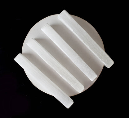 4" Selenite Healing Logs Selenite Sticks, Selenite Logs  DestGlow