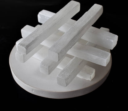 4" Selenite Healing Logs Selenite Sticks, Selenite Logs  DestGlow