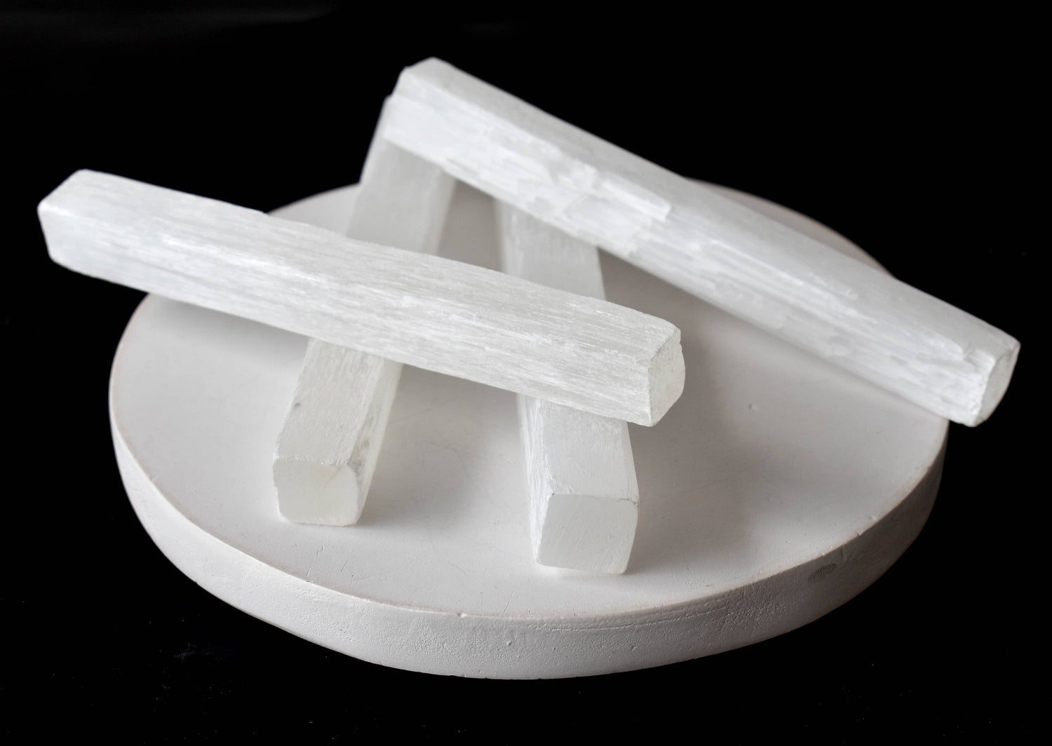 4" Selenite Healing Logs Selenite Sticks, Selenite Logs  DestGlow