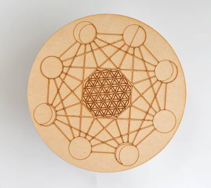 6" Dowsing Pendulum Board, Dowsing Board Grid Board  DestGlow