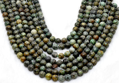 African Turquoise Beads, Natural Crystal Round Beads 4mm to 12mm  DestGlow