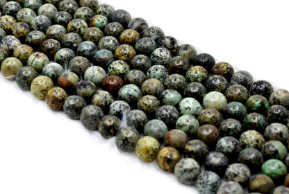 African Turquoise Beads, Natural Crystal Round Beads 4mm to 12mm  DestGlow