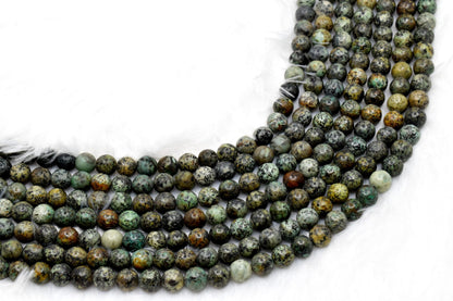 African Turquoise Beads, Natural Crystal Round Beads 4mm to 12mm  DestGlow