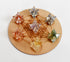 7 Chakra Orgone Merkaba Set,  Chakra Crystals Set with Wooden Grid Plate, Selenite Log  DestGlow