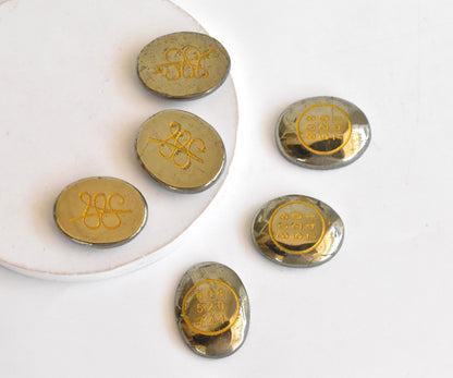 Pyrite Zibu Stones, Zibu Crystals Success Zibu Coins