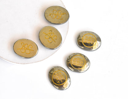 Pyrite Zibu Stones, Zibu Crystals Success Zibu Coins