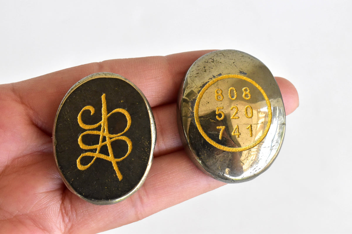 Pyrite Zibu Stones, Zibu Crystals Success Zibu Coins
