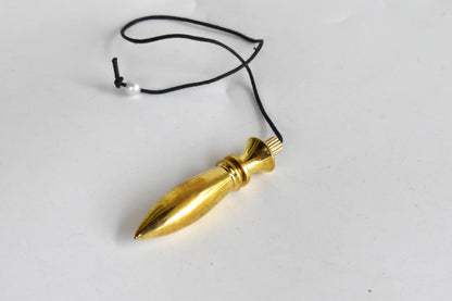 Bullet Brass Pendulum Silver Metal Egyptian Pendulums.  DestGlow