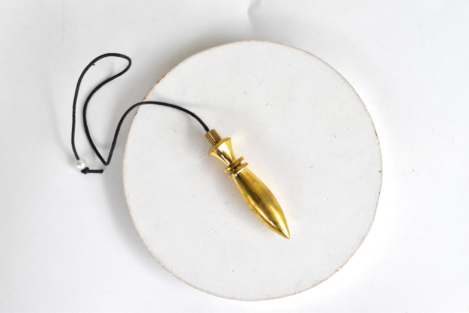 Bullet Brass Pendulum Silver Metal Egyptian Pendulums.  DestGlow