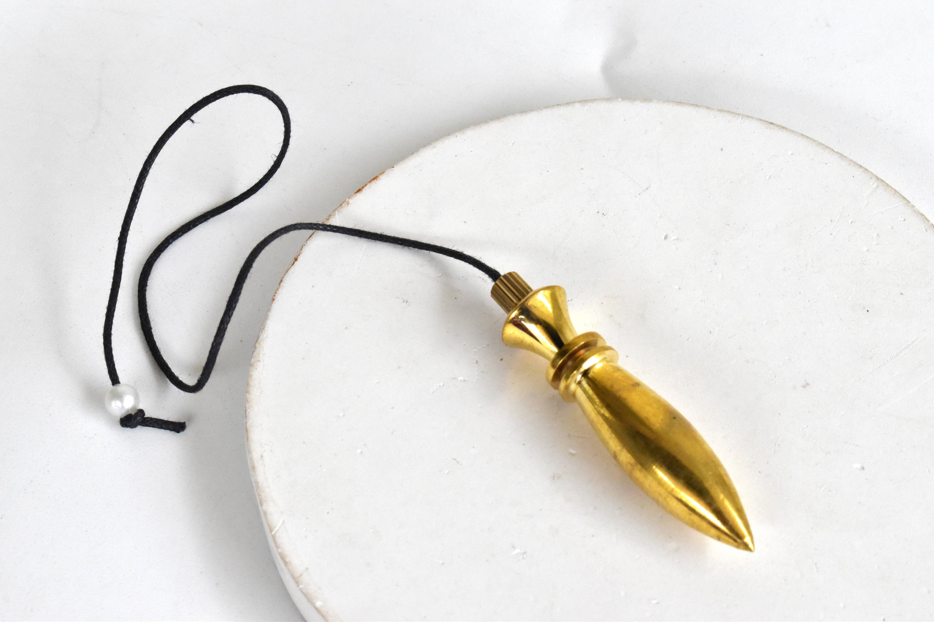 Bullet Brass Pendulum Silver Metal Egyptian Pendulums.  DestGlow