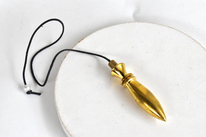 Bullet Brass Pendulum Silver Metal Egyptian Pendulums.  DestGlow