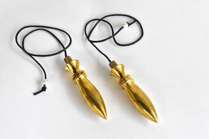 Bullet Brass Pendulum Silver Metal Egyptian Pendulums.  DestGlow