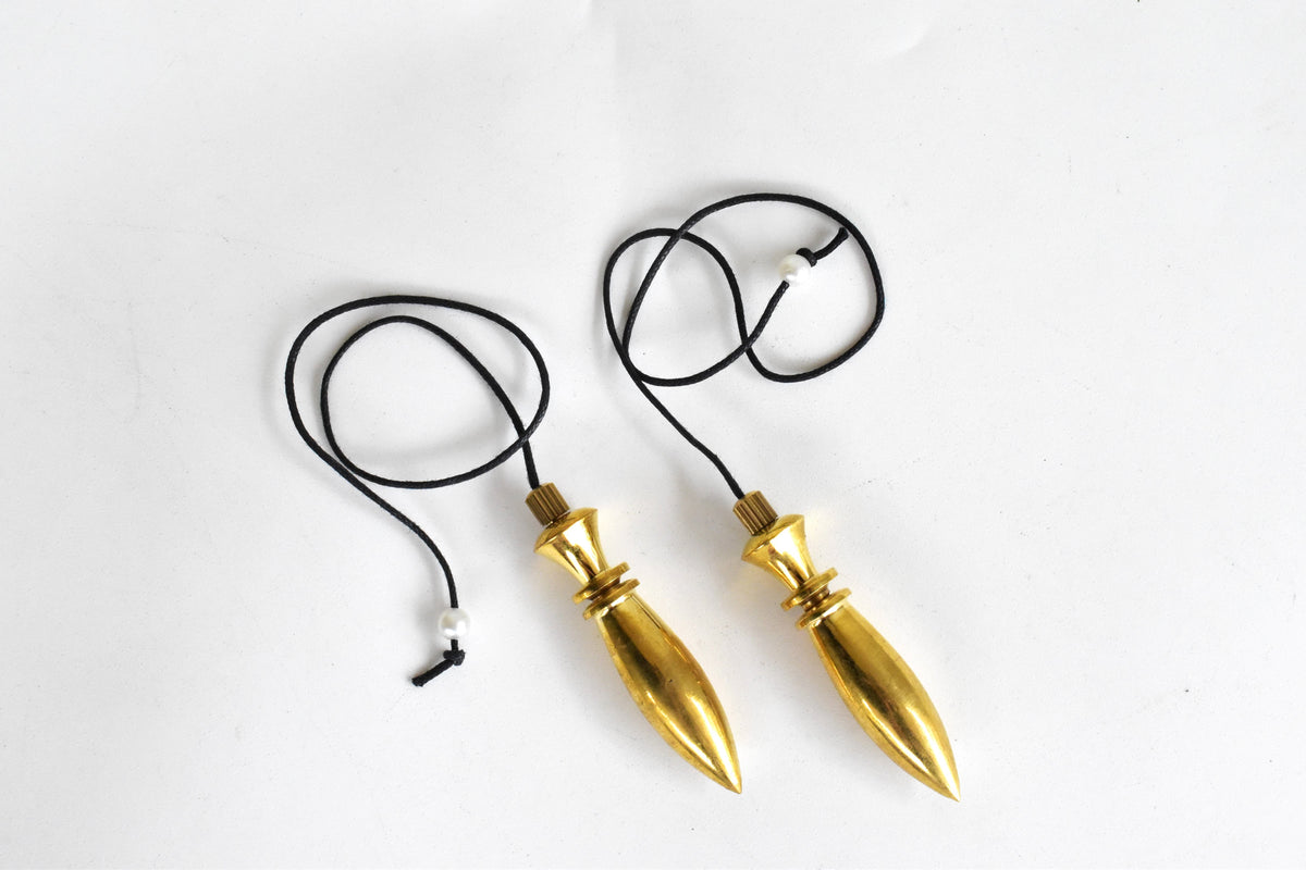 Bullet Brass Pendulum Silver Metal Egyptian Pendulums.  DestGlow