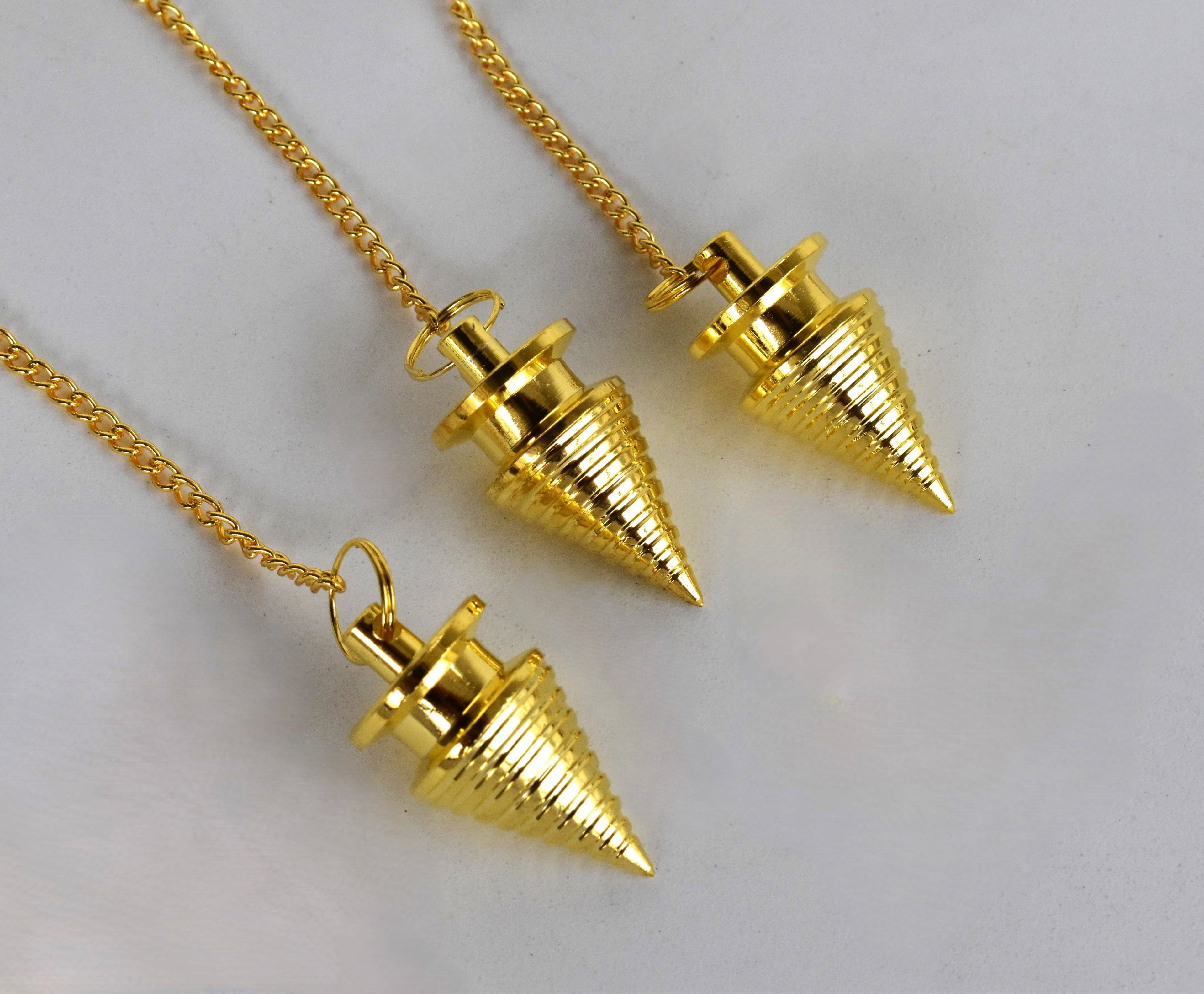 Brass Silver Metal Pendulums, Solid Ball Pendulum.  DestGlow