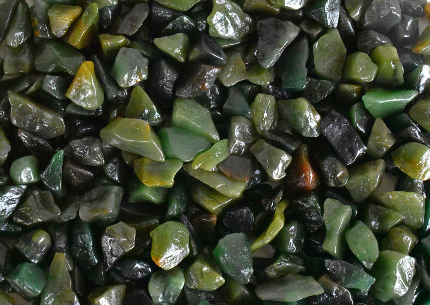 Raw Green Jade Crystal Chips.  DestGlow
