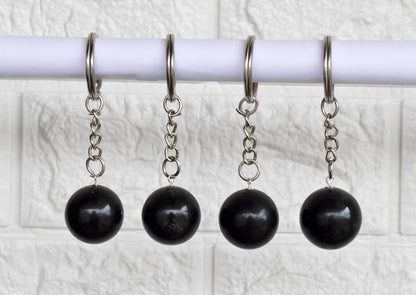 Black Tourmaline Key Chain, Gemstone Keychain Crystal Key Ring (Protection and Strength)  DestGlow