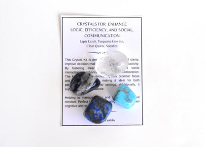 Enhance Logic, Efficiency, Social, Communication Crystal Kit.