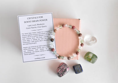 BOOST BRAIN POWER PACK Crystal Kit, Crystal Gift Kit.
