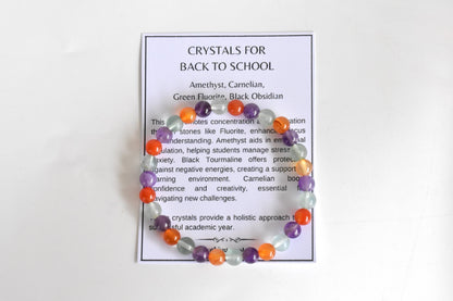 BACK TO SCHOOL Crystals Bracelet, Crystals for Student.  DestGlow