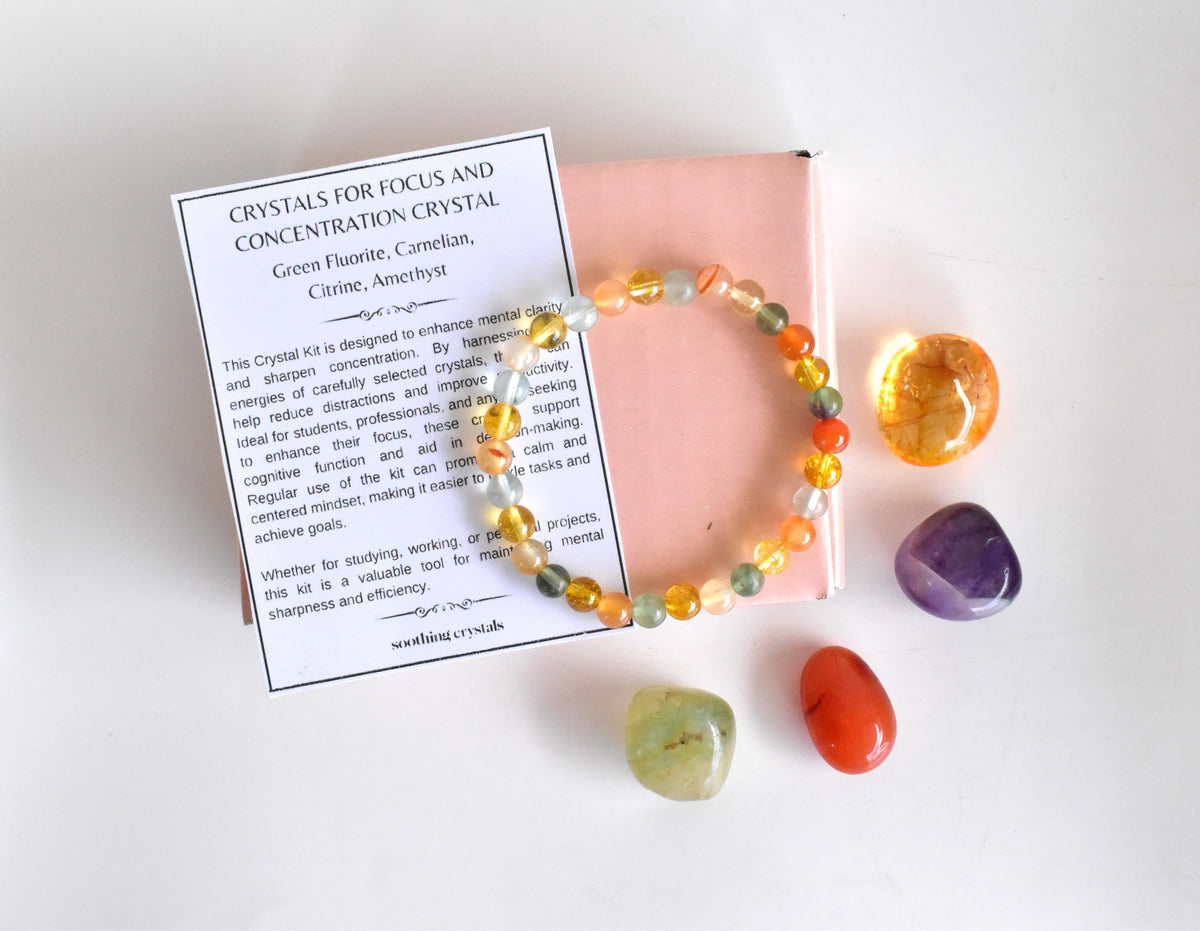 FOCUS AND CONCENTRATION Crystal Kit, Crystal Gift Kit.  DestGlow