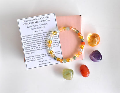 FOCUS AND CONCENTRATION Crystal Kit, Crystal Gift Kit.  DestGlow