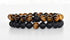 Tiger Eye Black Onyx Matt Couple Bracelets, Anniversary Gift (Focus and Creativity)  DestGlow