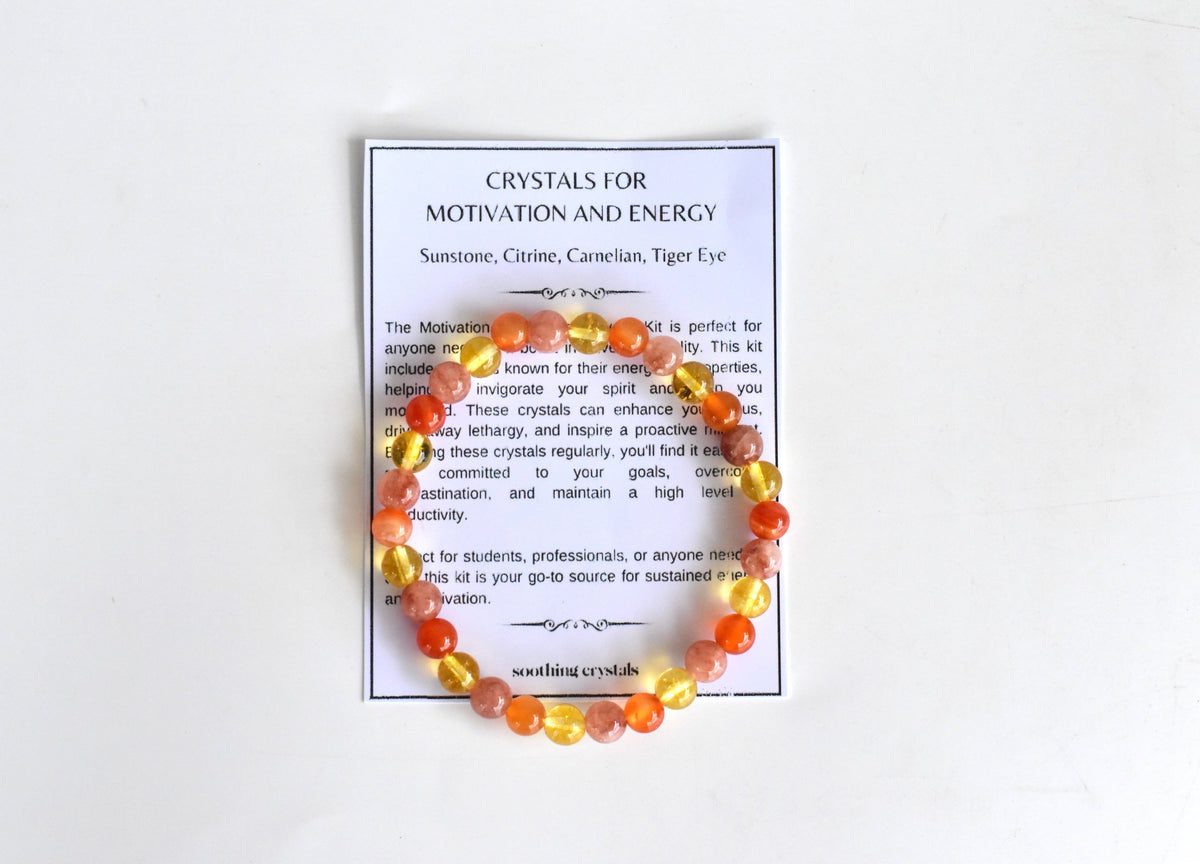 MOTIVATION AND ENERGY Crystal Kit, Crystal Gift Kit.  DestGlow