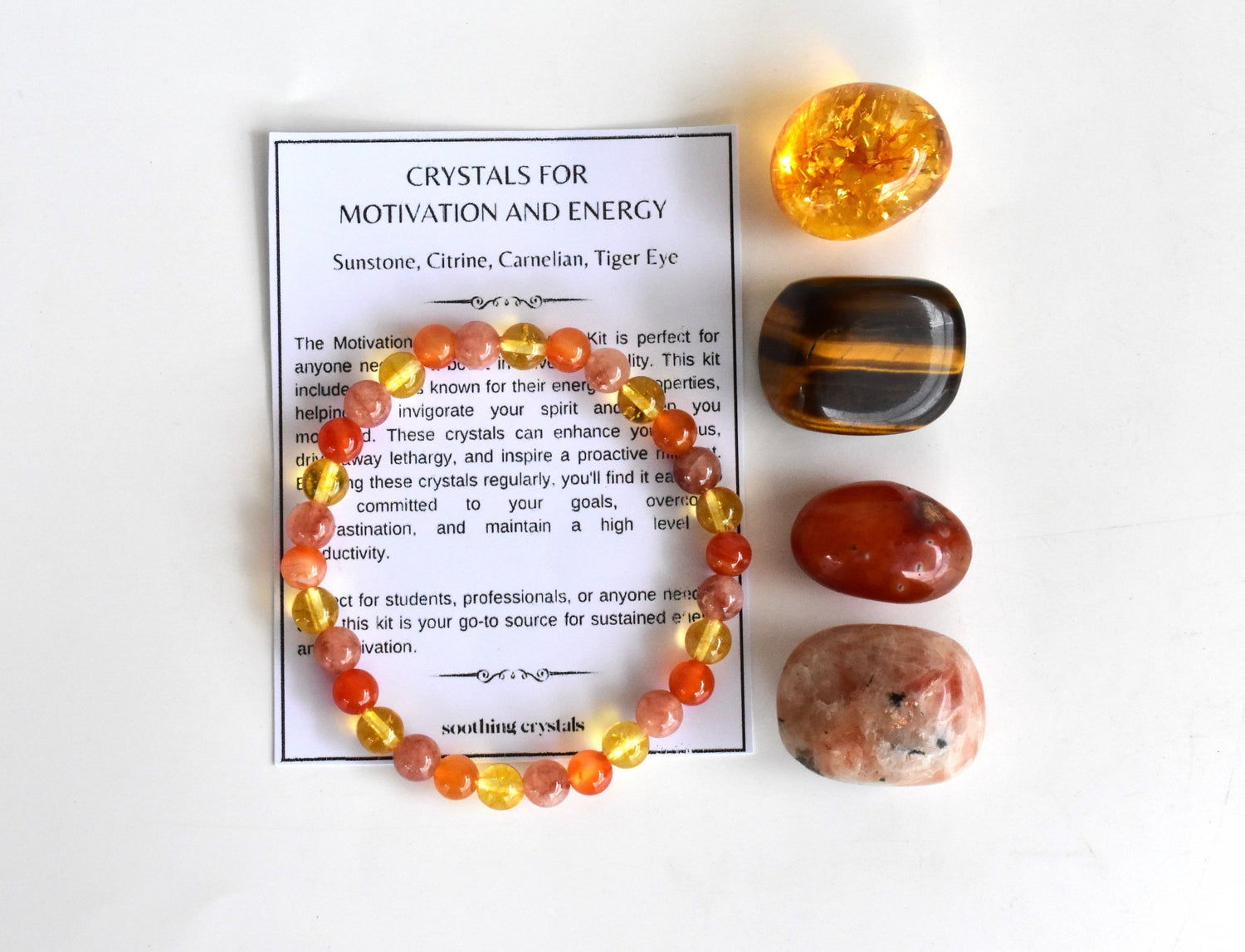 MOTIVATION AND ENERGY Crystal Kit, Crystal Gift Kit.  DestGlow