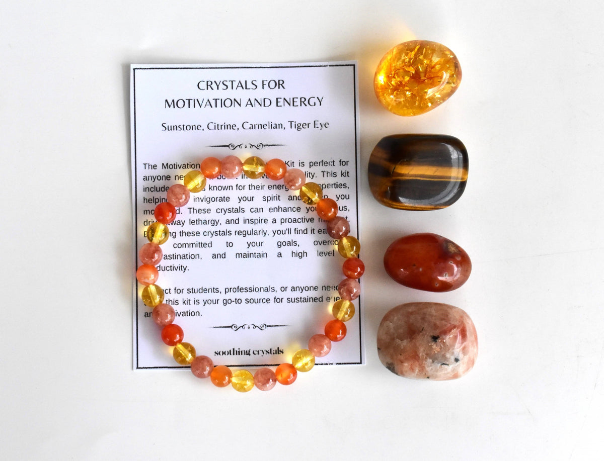 MOTIVATION AND ENERGY Crystal Kit, Crystal Gift Kit.  DestGlow