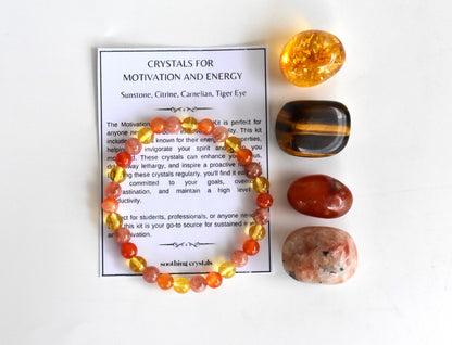 MOTIVATION AND ENERGY Crystal Kit, Crystal Gift Kit.  DestGlow