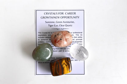 CAREER GROWTH/NEW OPPORTUNITY Crystal Kit, Crystal Gift Kit.