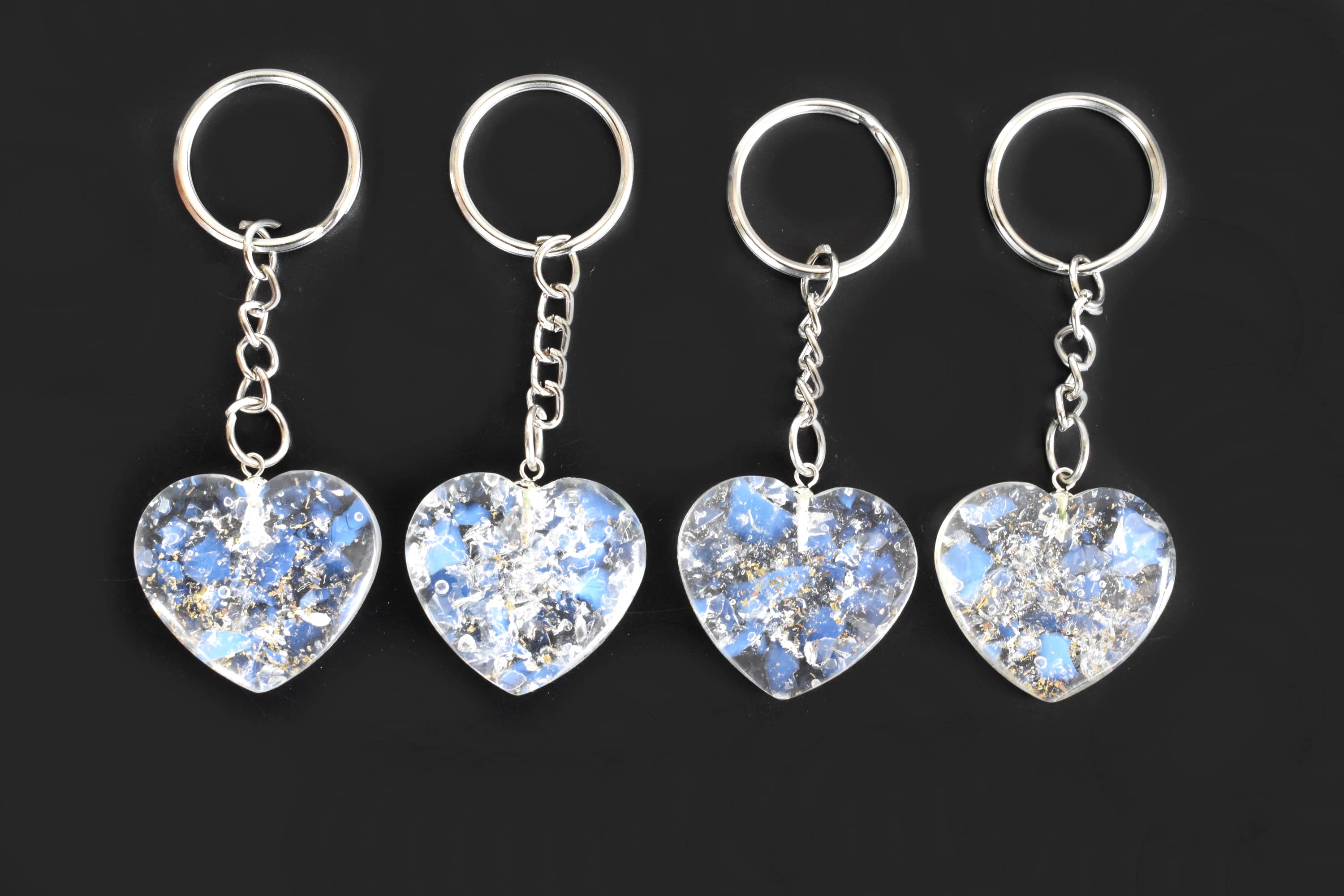Opal Key Chain, Gemstone Keychain Crystal Key Ring (harmony and happiness)  DestGlow