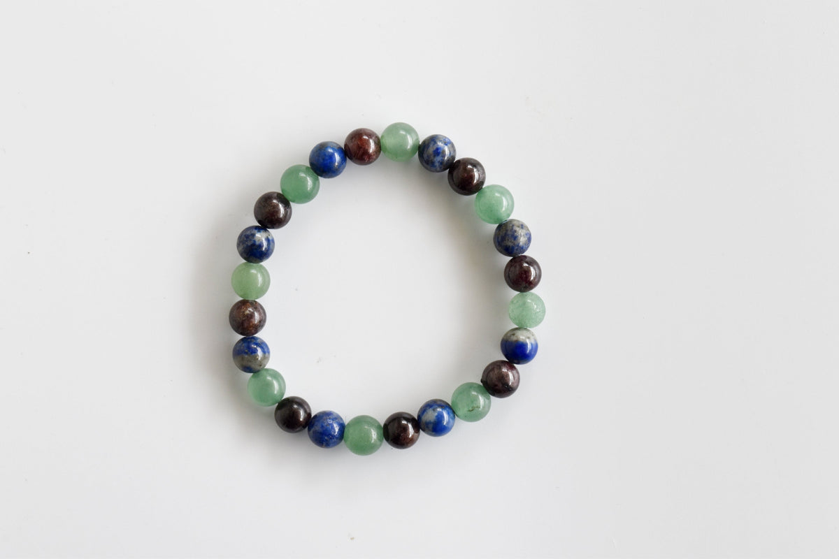 Encourages SELF-DISCOVERY Crystal Bracelet (Communication, Balance, Luck)  DestGlow
