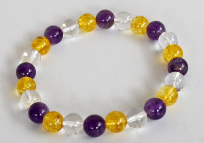 Promotes HEALTH Crystal Bracelet ( Boost Motivation, Spiritual Growth, Clarity)  DestGlow