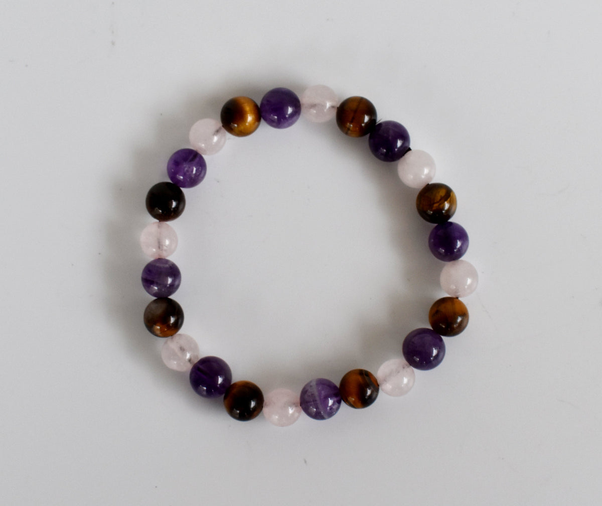 Calming ANXIETY Crystal Bracelet (Calm, Protection, Positivity)  DestGlow