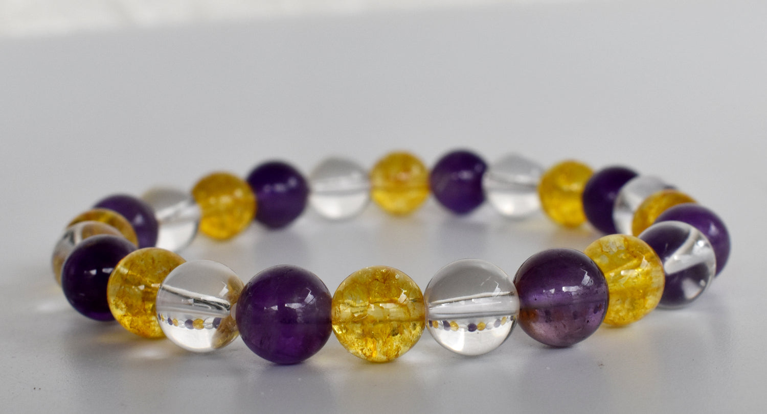 Promotes HEALTH Crystal Bracelet ( Boost Motivation, Spiritual Growth, Clarity)  DestGlow