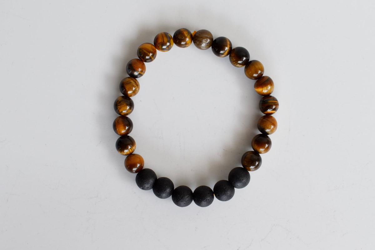 Tiger Eye Diffuser Bracelet, Lava Diffuser Jewelry, Aromatherapy, Essential Oil Bracelet, Spiritual Gift, Yoga Gift for Her  DestGlow