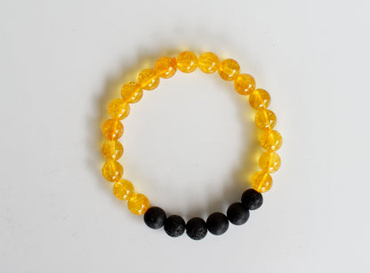 Heated Citrine Diffuser Bracelet, Lava Diffuser Jewelry, Aromatherapy, Essential Oil Bracelet, Spiritual Gift, Yoga Gift for Her  DestGlow