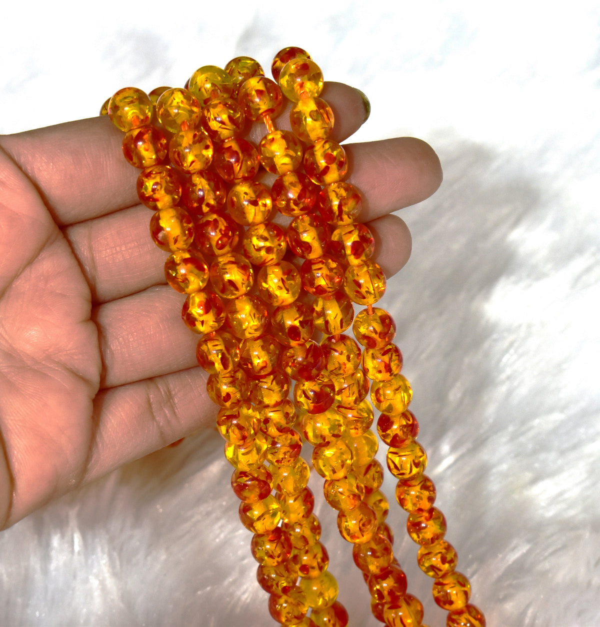 Amber Dyed Gemstone Beads, Crystal Beads for Jewelry  DestGlow
