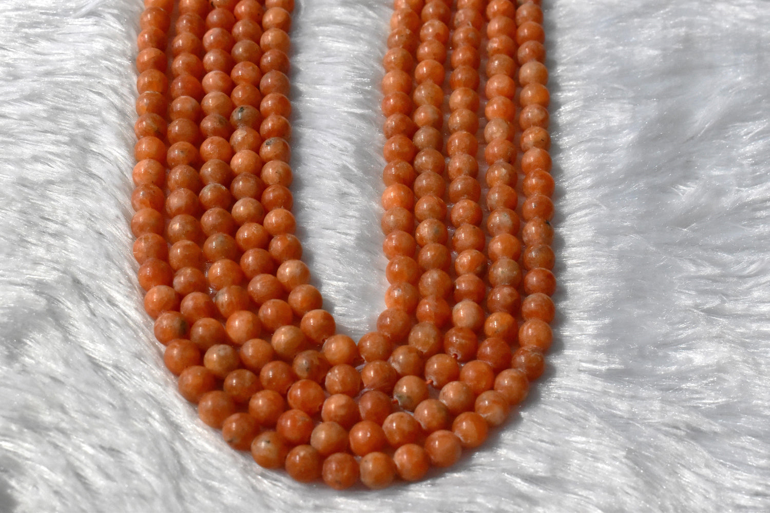 Orange Calcite Gemstone Beads, Crystal Beads for Jewelry