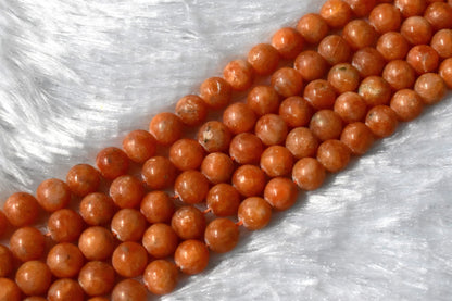 Orange Calcite Gemstone Beads, Crystal Beads for Jewelry